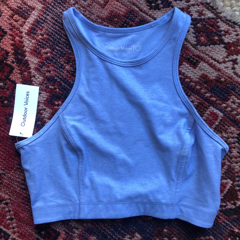 Blue outdoor voices workout crop top